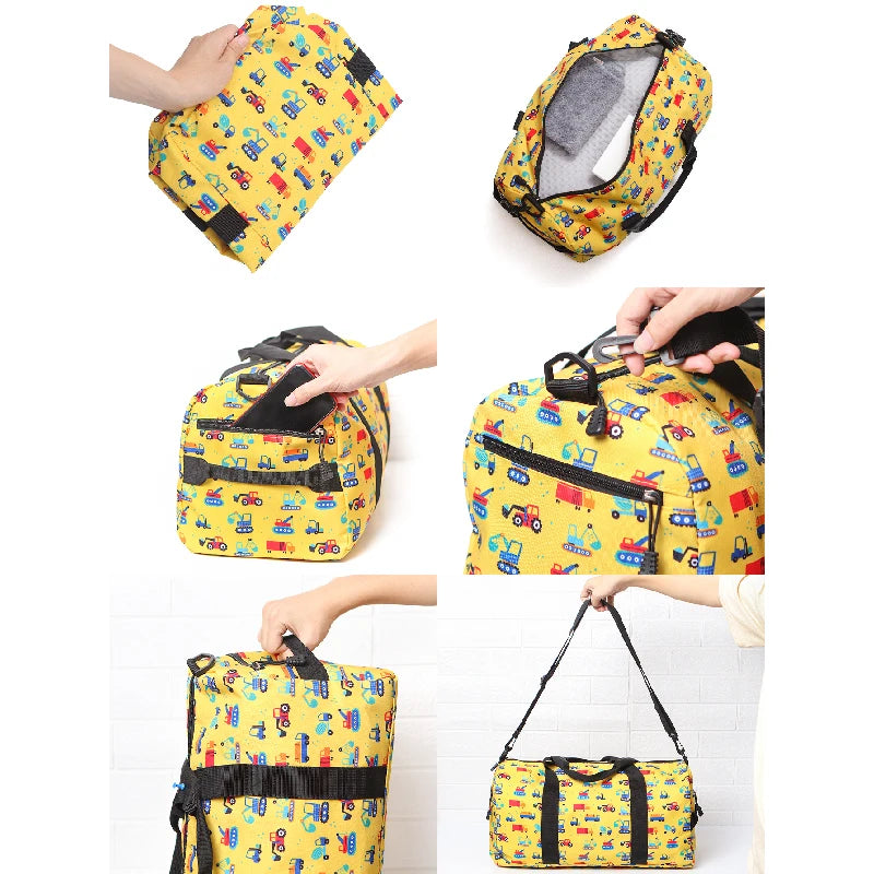 Children's Cartoon Printed travel Duffel Oxford Cloth Bag