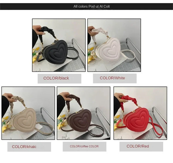 Heart-shaped Lovely PU Leather Vintage Casual Shoulder/HandBags