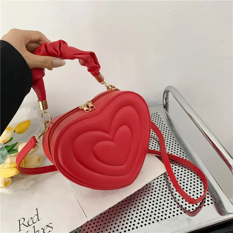 Heart-shaped Lovely PU Leather Vintage Casual Shoulder/HandBags