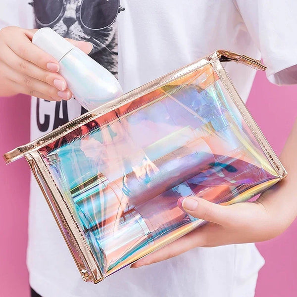 Transparent PVC Cosmetic Organizer Pouch Mini Jelly Bag